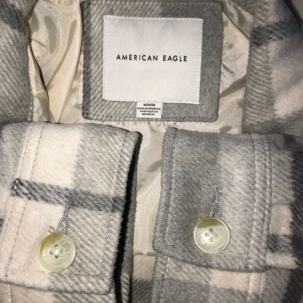 AE - Plaid Button-Up Shacket - Picture 8 of 10